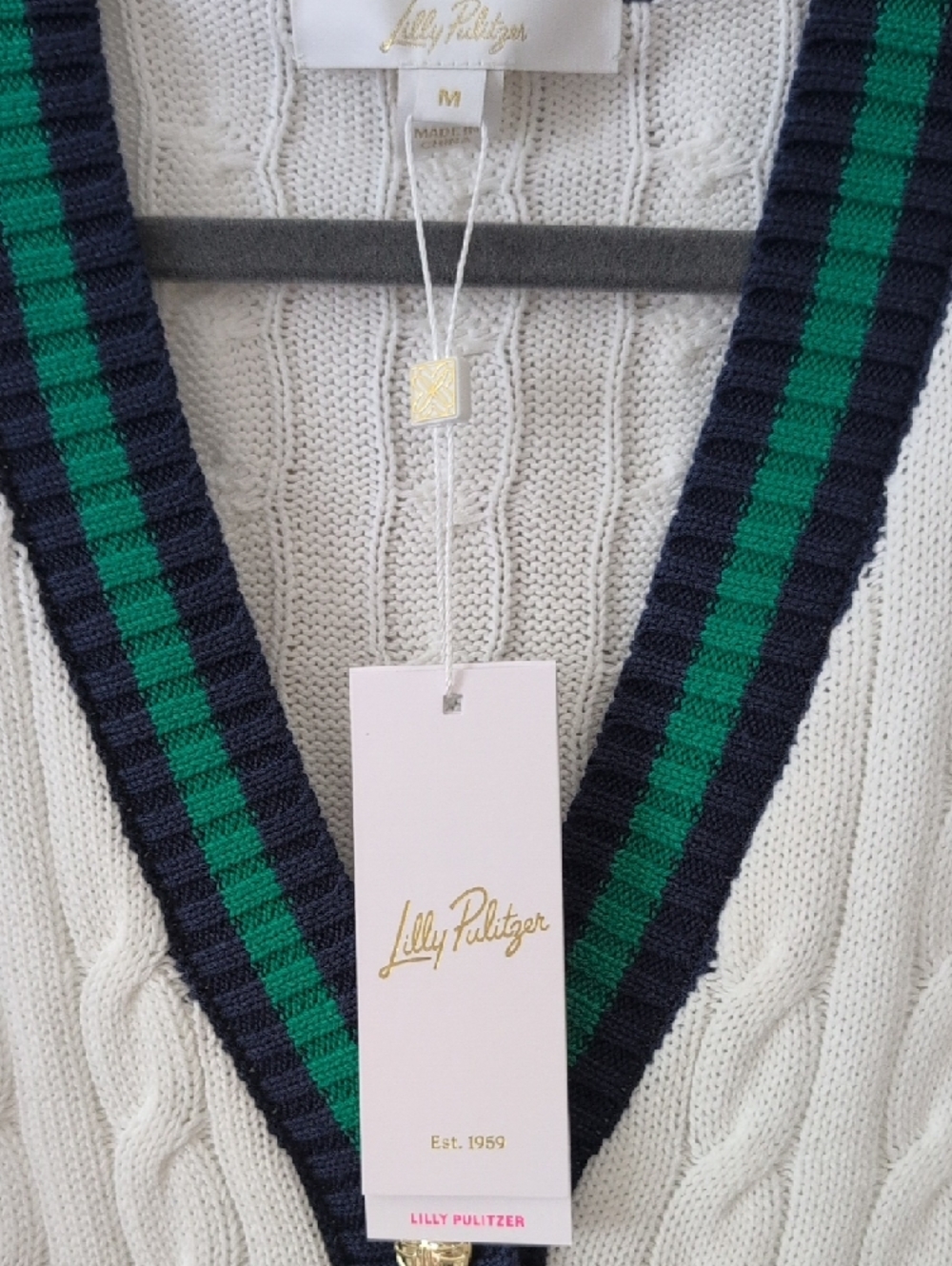 NWT Lilly Pulitzer Brockton V-neck Cardigan - M - Picture 3 of 9
